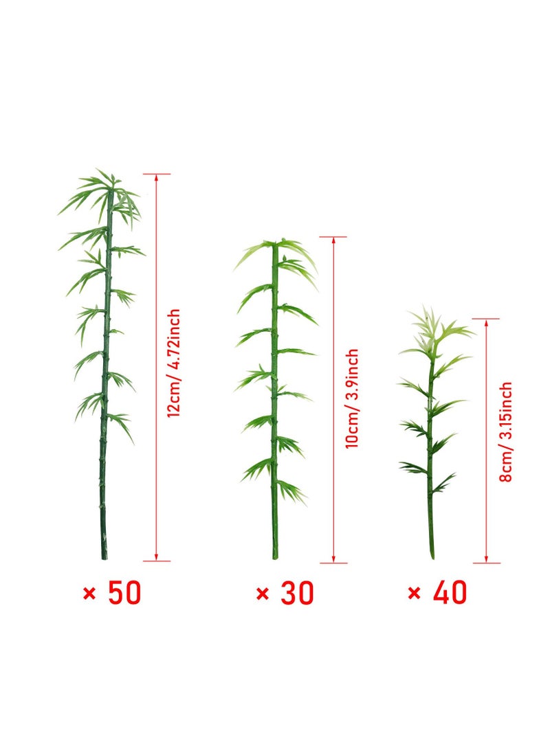 SYOSI 120 PCS Model Bamboo Trees, Woohome 5 Size Green Plastic Bamboo Trees for Home Decoration, Miniature Landscape, Landform Diorama Project (2.4 inch – 5.9inch)  - Image 4