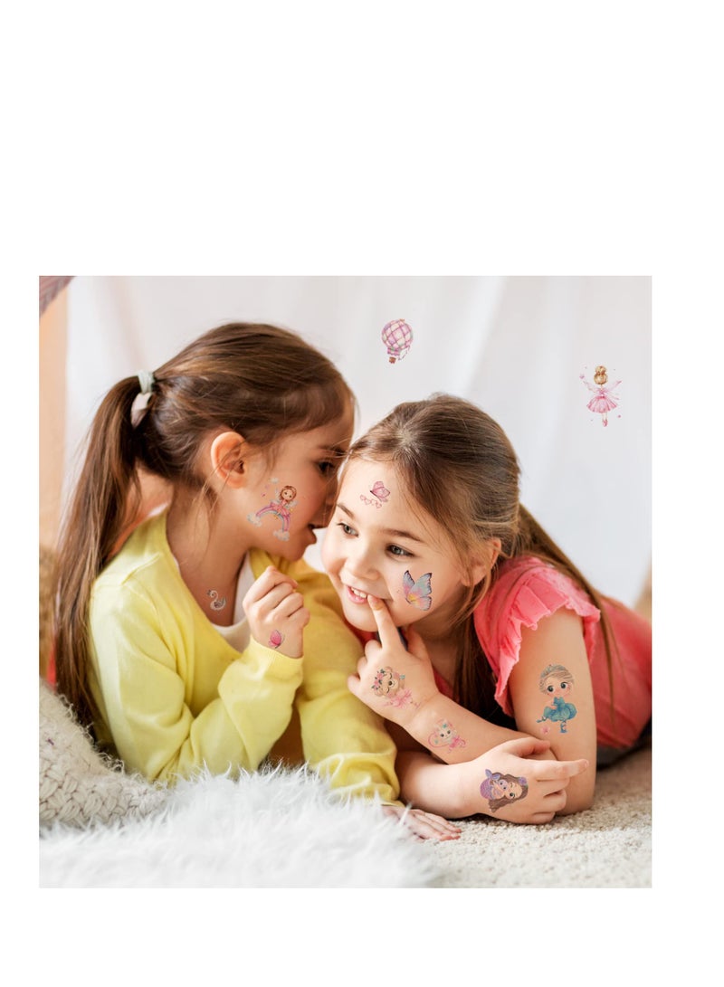 SYOSI Glitter Tattoos for Girls, Fake Kids Tattoos for Girls, Flower Fairy Princess Mermaid Butterfly Glitter Temporary Tattoos Stickers for Girls Gifts Decorations Kids Birthday Party Favor Bags - Image 5