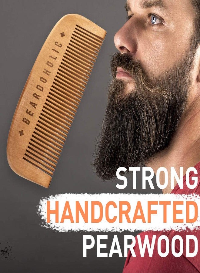 Beardoholic Beard Comb With a Gift Box - Wide Teeth - Anti-Static, Eliminates Tangles and Keeps Your Beard Neat and Tidy - 5.31 x 1.96 IN Handmade 100% Pearwood Design - Image 5