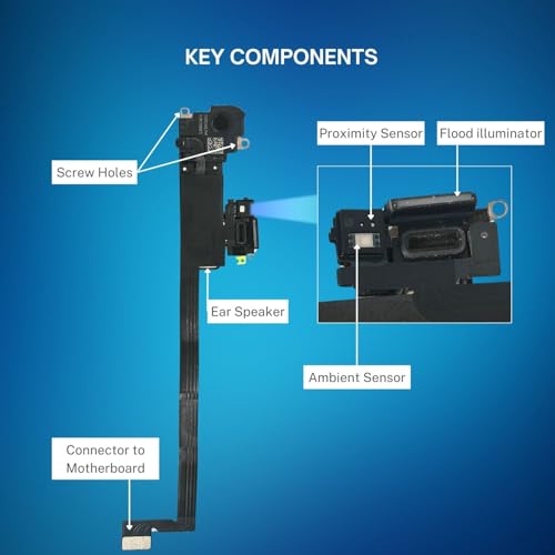 E-REPAIR Ear Speaker Module and Face ID Sensor Proximity Light Flex Cable Assembly Replacement for iPhone Xs Max - Image 5