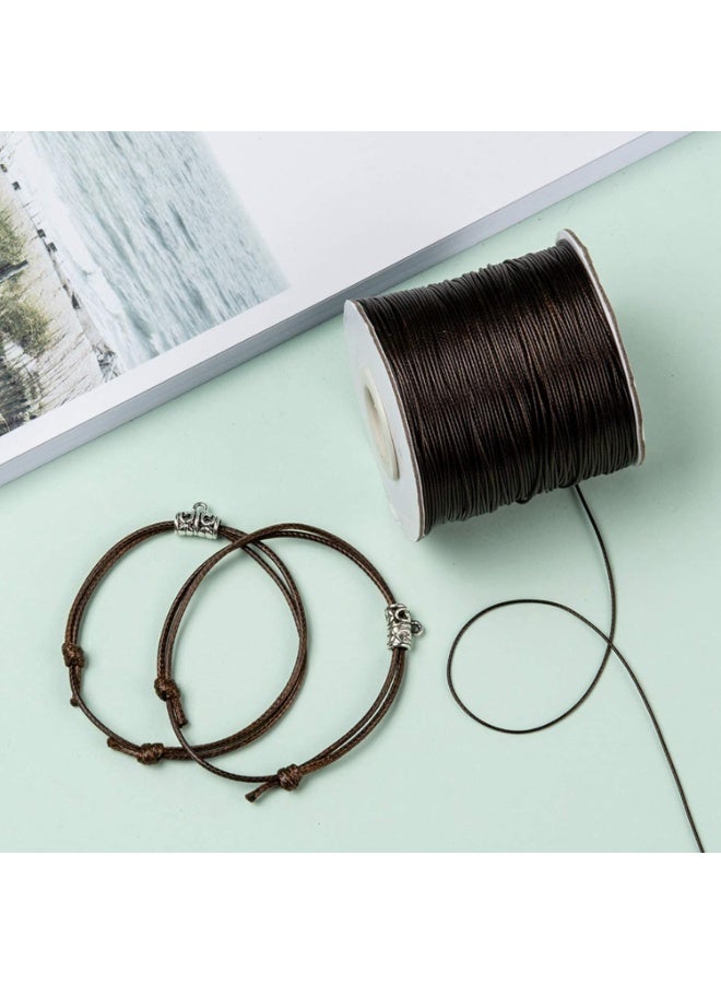 SUNSAR 50 Yards Waxed Cotton Cord Black Waxed Thread Beading String for Jewelry String Bracelet Cord Necklace String (1.5MM) - Image 2