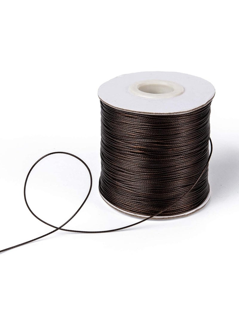 SUNSAR 50 Yards Waxed Cotton Cord Black Waxed Thread Beading String for Jewelry String Bracelet Cord Necklace String (1.5MM) - Image 1