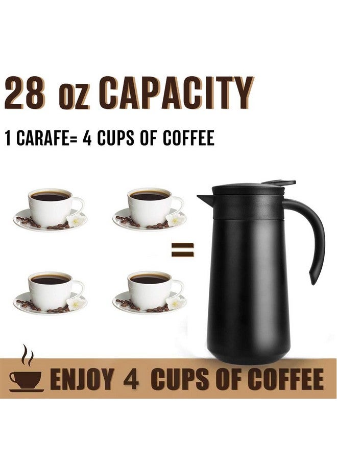 GearRoot 28oz Coffee Carafe Airpot Insulated Coffee Thermos Urn Stainless Steel Vacuum Thermal Pot Flask for Coffee, Hot Water, Tea, Hot Beverage - Keep 9 Hours Hot, 18 Hours Cold - Image 4