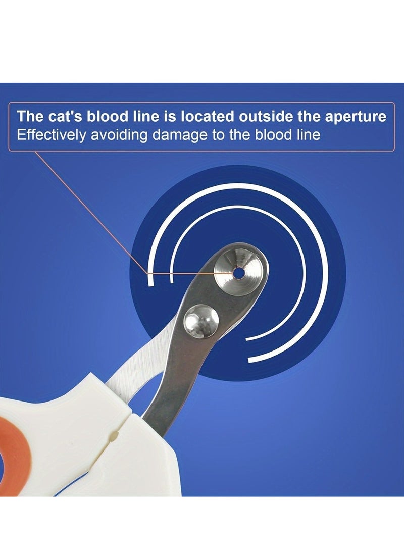 مجموعة قصاصات أظافر القط الممتازة -الشفرة الحادة Angled Blade، ثقب القطع الدائري Circular Cut Hole، تصميم مكافحة التفرقع Anti-Overcutting، مقبض مقبض سهل، آمنة وخالية من الإجهاد Grooming Experience - Image 4