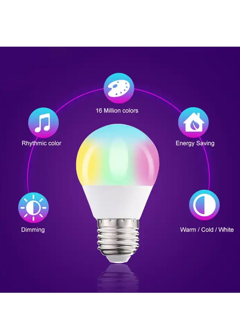 UPSTYLE - Smart  LED Color Changing Light Bulb, 10W RGB Light Bulbs with Remote, Dimmable 60W Equivalent Daylight White Timing Function - E27, E22, E26 Screw Base RGB Bulb for Home Decor,Bedroom,Party(1Pack) - Image 1