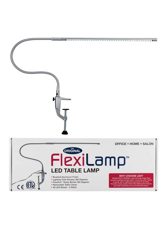أمريكانز نيلز. كوم Americanails Original Flexilamp - مصباح طاولة LED - مشبك قابل للإزالة - إضاءة قابلة للتعديل لمحطات الأظافر - مصباح طاولة مانيكير - ذراع مرن - 48 حبة LED - 300 لومن  - Image 1