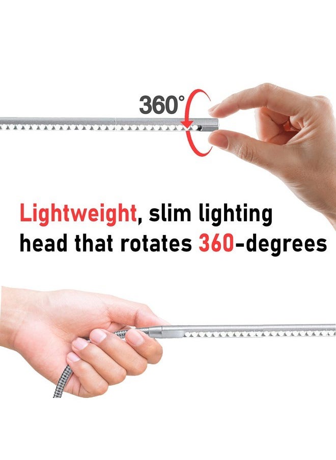 أمريكانز نيلز. كوم Americanails Original Flexilamp - مصباح طاولة LED - مشبك قابل للإزالة - إضاءة قابلة للتعديل لمحطات الأظافر - مصباح طاولة مانيكير - ذراع مرن - 48 حبة LED - 300 لومن  - Image 5