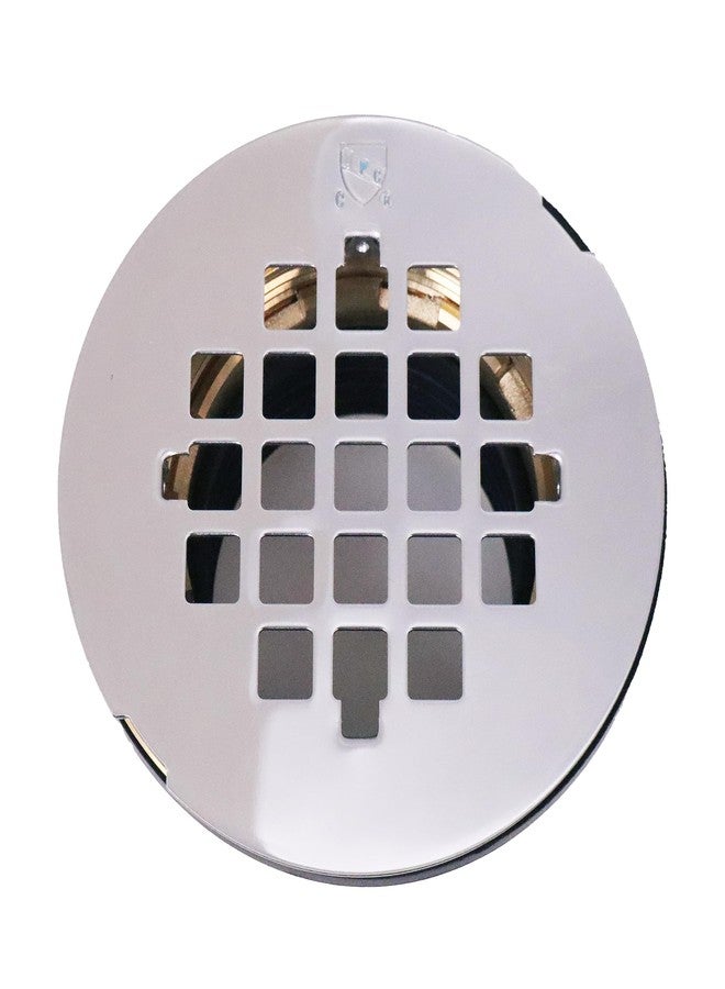 ويست براس مصرف دش ضغط نحاسي من Westbrass D206B-26، مقاس 2 بوصة، بدون حشو، مع غطاء شبكي دائري مقاس 4-1/4 بوصة، عبوة من قطعة واحدة، مطلي بالكروم المصقول - Image 3
