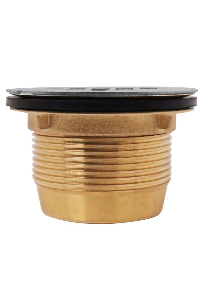 ويست براس مصرف دش ضغط نحاسي من Westbrass D206B-26، مقاس 2 بوصة، بدون حشو، مع غطاء شبكي دائري مقاس 4-1/4 بوصة، عبوة من قطعة واحدة، مطلي بالكروم المصقول - Image 4