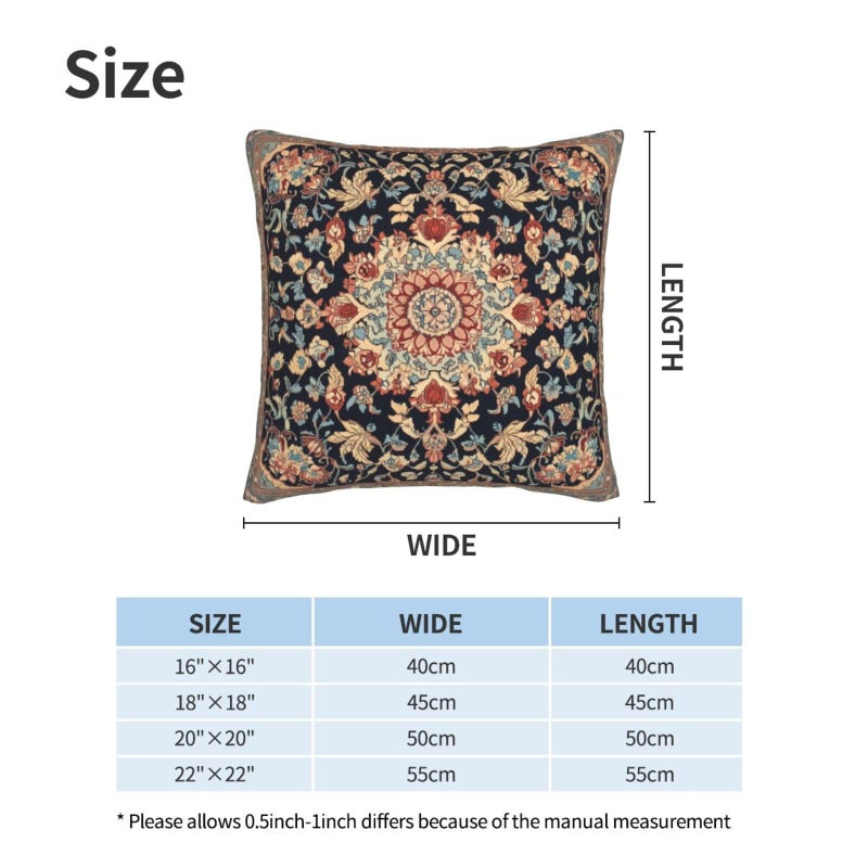 Droerfes Vintage Floral Throw Pillow Covers Set of 2 Couch Pillow Case Decoration Cushion Covers for Sofa Home Living Room Bedroom Outdoor 18X18 Inch - Image 3