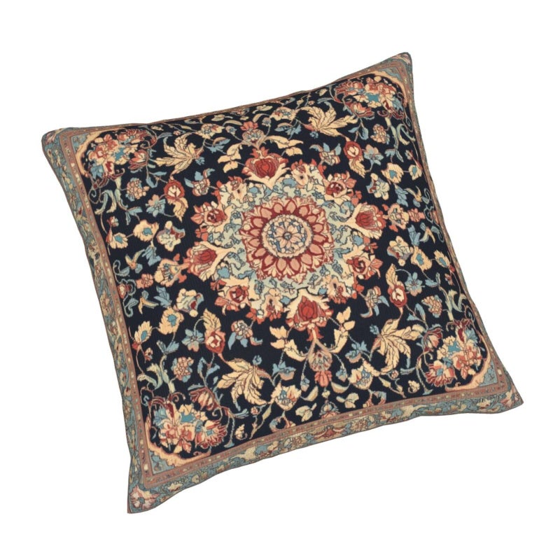 Droerfes Vintage Floral Throw Pillow Covers Set of 2 Couch Pillow Case Decoration Cushion Covers for Sofa Home Living Room Bedroom Outdoor 18X18 Inch - Image 4