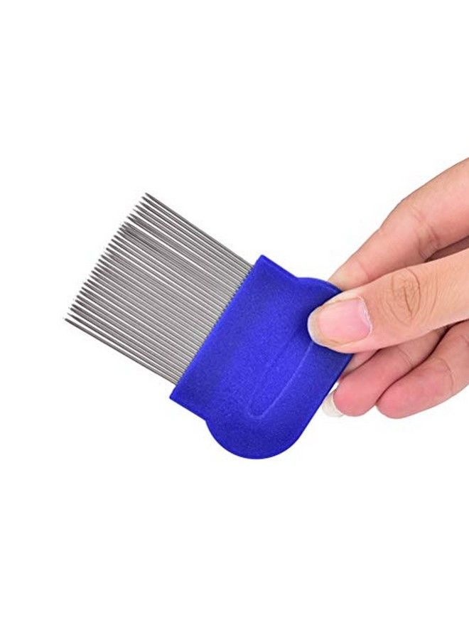 Alexvyan Multi Color Terminator Lice Comb No Nit Hair Rid Headlice Superdensity Stainless Steel Metal Teeth Remove Nits Brush Comb - Image 1