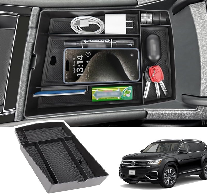 Neepiar Center Console Organizer for VW Atlas and Cross Sport - Image 1