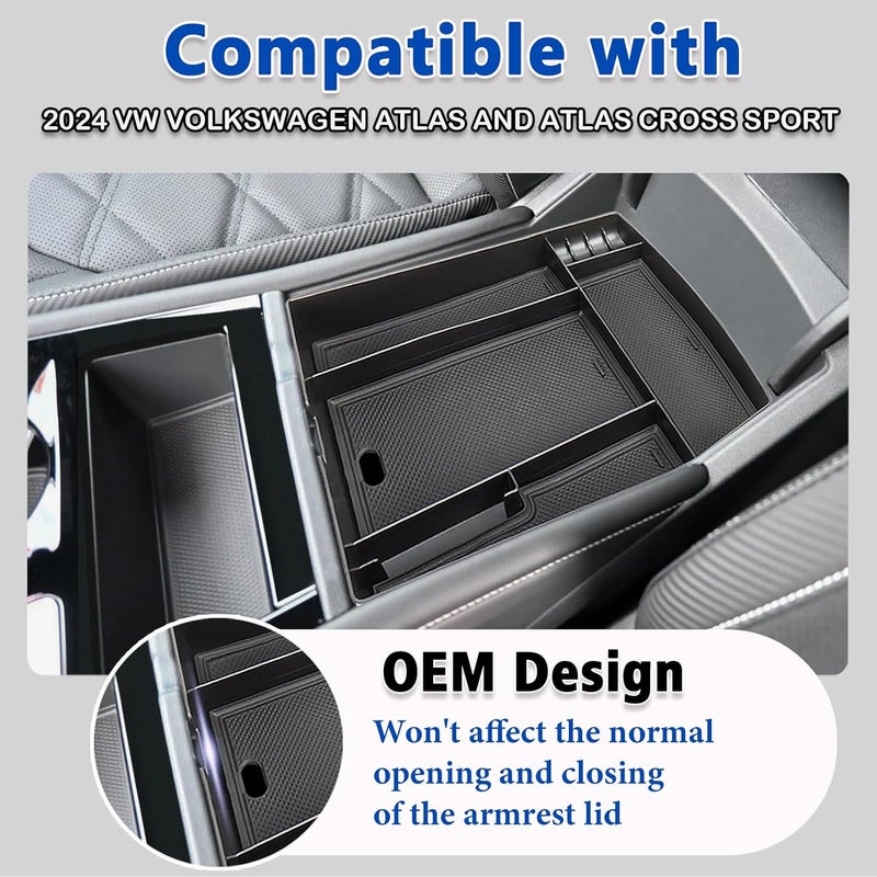 Neepiar Center Console Organizer for VW Atlas and Cross Sport - Image 3