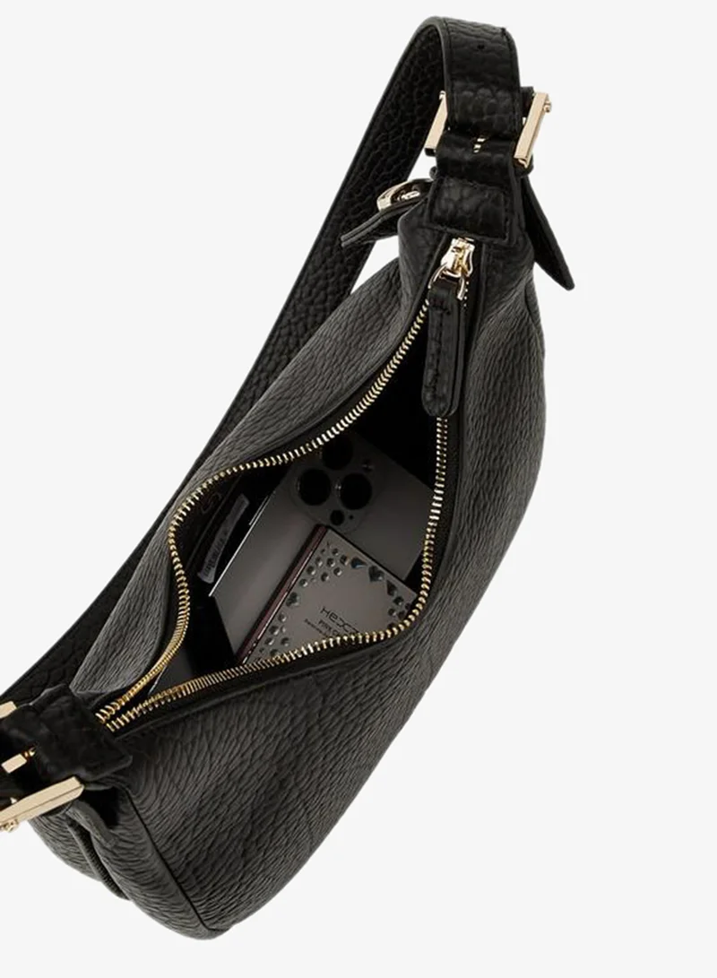 Celeste BLACK Textured Shoulder Bag With Adjustable Strap for Women | Best Price UAE