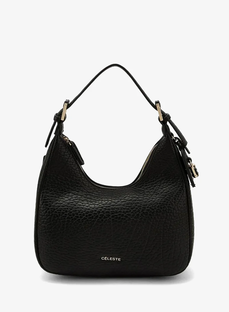 Textured Shoulder Bag With Adjustable Strap