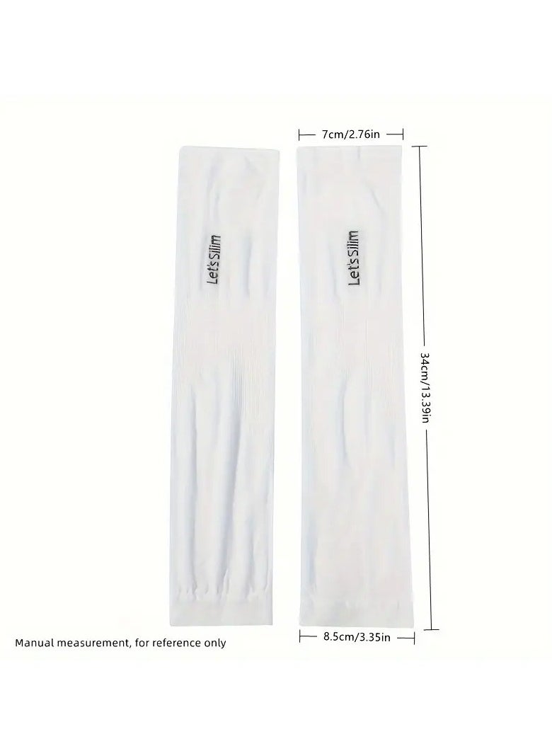 Generic 3 pairs Nylon Summer Sun Protection Men's and Women's Universal Sleeve Covers with Exposed Fingers, Hand and Arm Covers  - Image 2