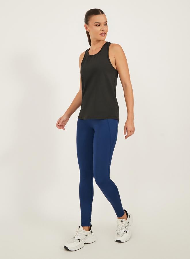 ستايلي اكتيف ليجنز بخصر عريض وتفاصيل خياطة - Image 3