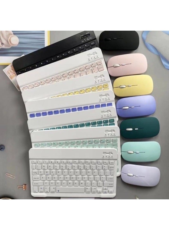 Hot Sale Bluetooth Wireless Keyboard For Apple Ipad For Huawei Matepad Tablet Bass Mini Cute-Color:Pink-Product Type:Keyboard + Dual-mode Mouse (mouse Charging Model) - Image 4