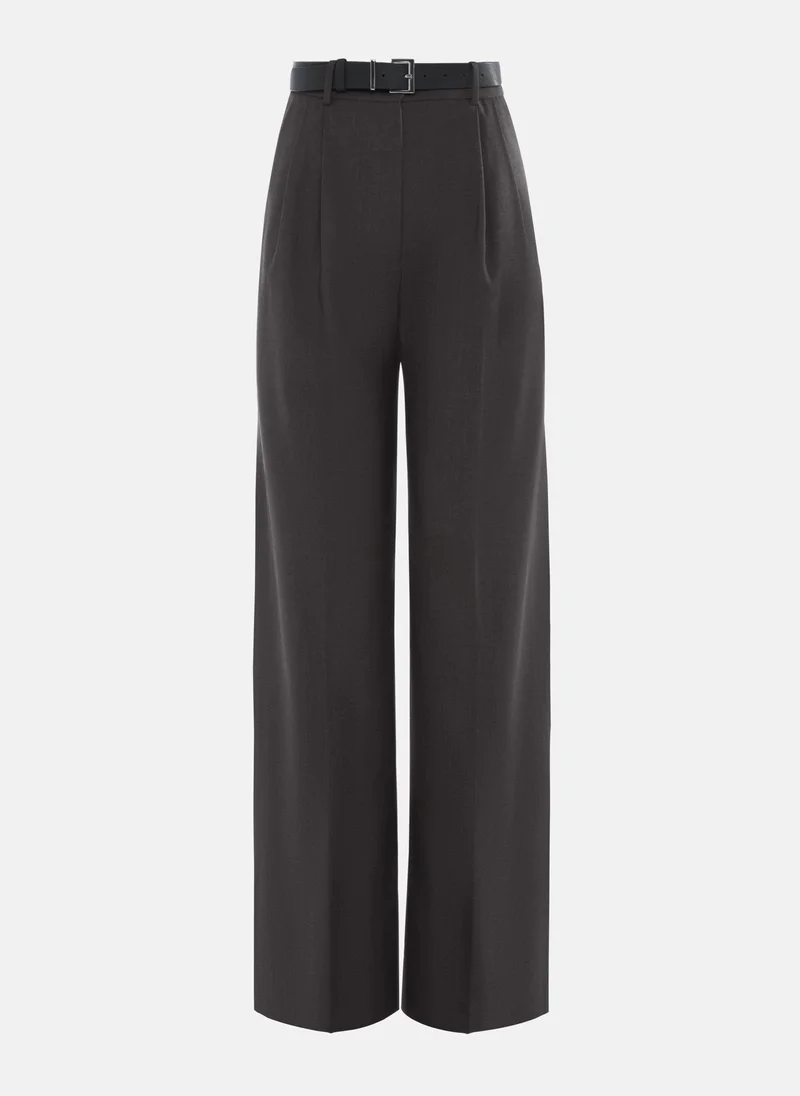 Lichi Trousers with a wide eco-leather belt