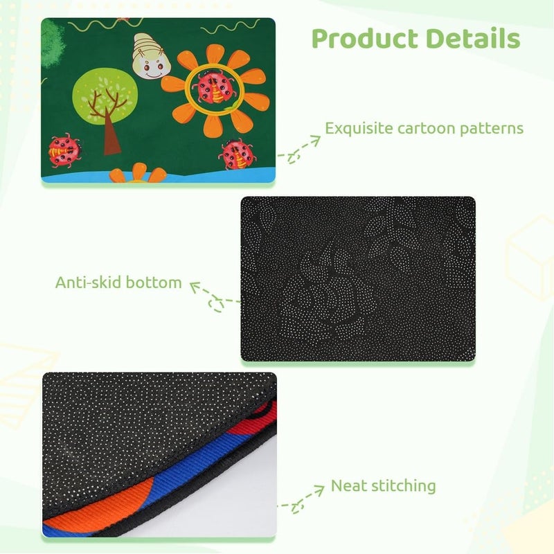 Educational ABC Kids Rug 47 X 31 Inches Non Slip Playroom Carpet Colorful Learning Alphabet Mat - Image 4