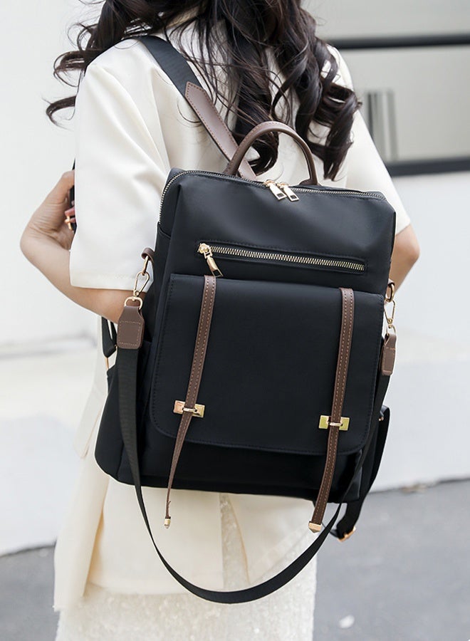 DUNISO Women Backpack Purse, Waterproof Backpack for Girl Woman Black Travel Bookbag Lady Shoulder Bag, Lightweight Ladies Fashion Daily Backpack Anti-theft Casual Daypack - Image 4