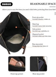 DUNISO Women Backpack Purse, Waterproof Backpack for Girl Woman Black Travel Bookbag Lady Shoulder Bag, Lightweight Ladies Fashion Daily Backpack Anti-theft Casual Daypack  - Image 2
