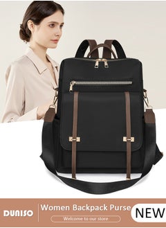 DUNISO Women Backpack Purse, Waterproof Backpack for Girl Woman Black Travel Bookbag Lady Shoulder Bag, Lightweight Ladies Fashion Daily Backpack Anti-theft Casual Daypack  - Image 1