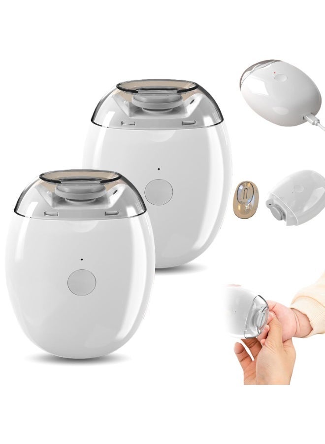 Hugifts Electric Nail Clipper Trimmer, Automatic Manicure & Nail Care Tool, Safe Nail Grinder for Baby, Elderly, Kids & Family Use, 3 Adjustable Speeds, Low Noise, with Night Light - Image 1