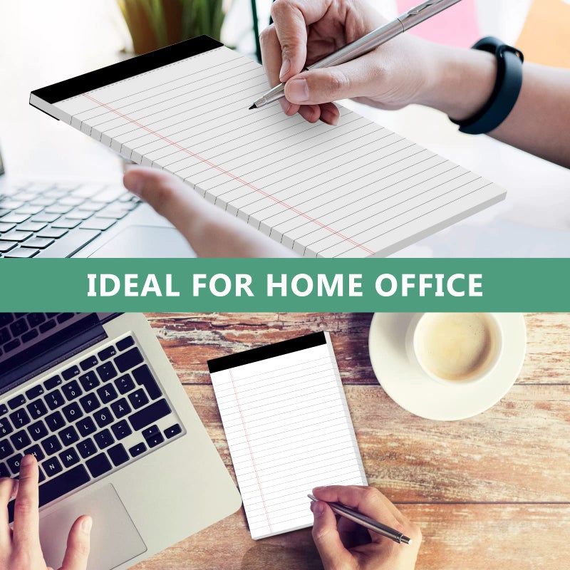 PINJINGPRO Legal Pads 5Ã—8 Inch Notepad, 12 Pack Note Pads College Ruled Perforated Memo Pad for Work Study Daily Note Taking List, Lined Writing Pads Memo Refills Notepads for Office Home School, 30 Sheet/Pad - Image 5