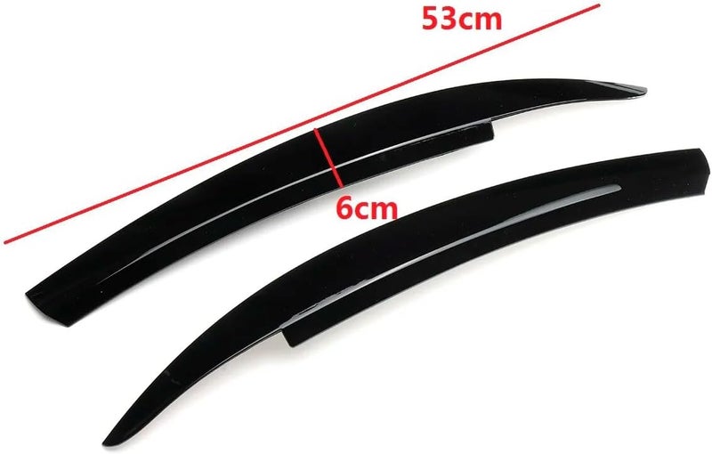 QASULER Glossy Black Carbon Fiber Headlight Eyelids for VW Scirocco R GTS - Image 2