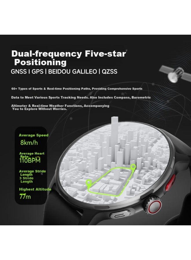 Kpep [Professional Sports] Gps Five-Star Dual-Frequency Positioning Outdoor Running Professional Swimming Cycling Hiking Sports Trajectory Heart Rate Pace Blood Oxygen Monitoring Sports Smartwatch - Image 1
