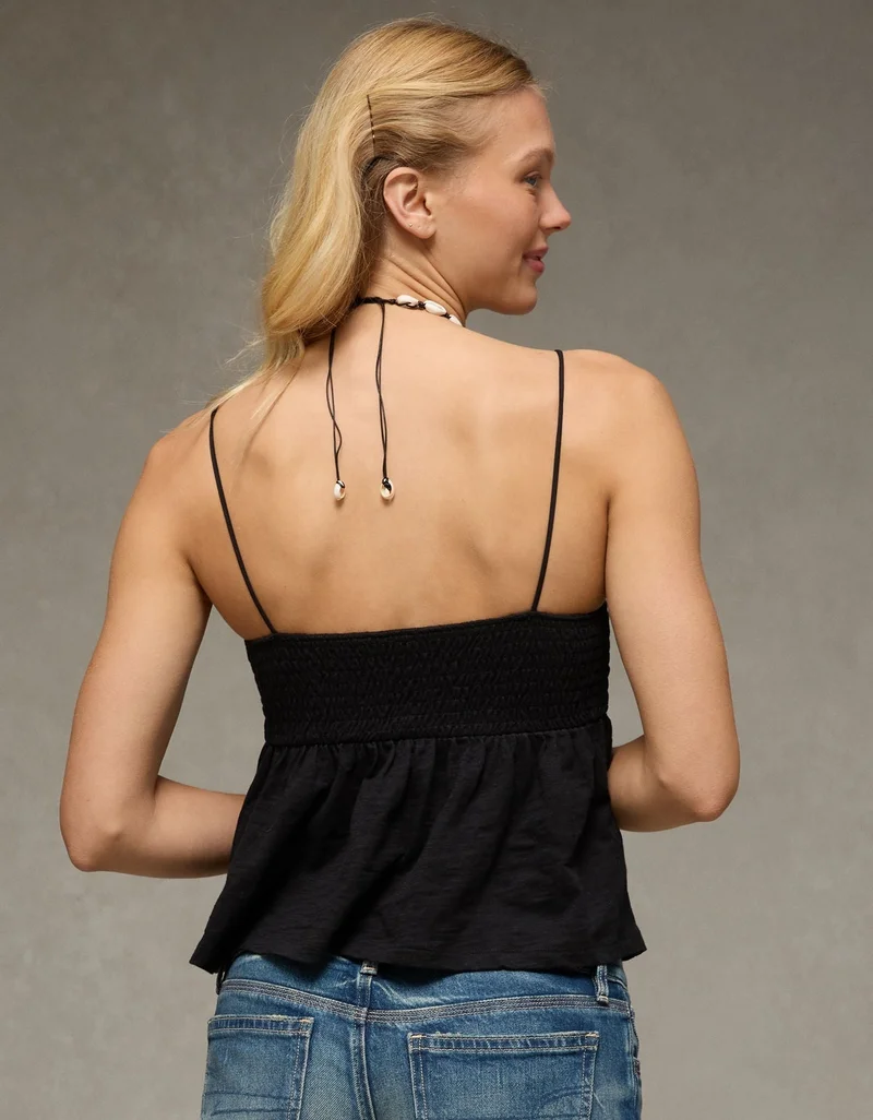 American Eagle  AE Sunchaser Babydoll Smocked Tank Top for Women | Best Price UAE