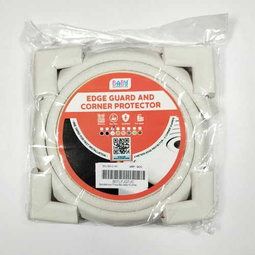 BabySafeHouse Pre-Taped Furniture Edge Guard and Corner Protector - 6.5ft Edge + 4 Corner Guards (White Color) for Baby Proofing & Child Safety - Image 5