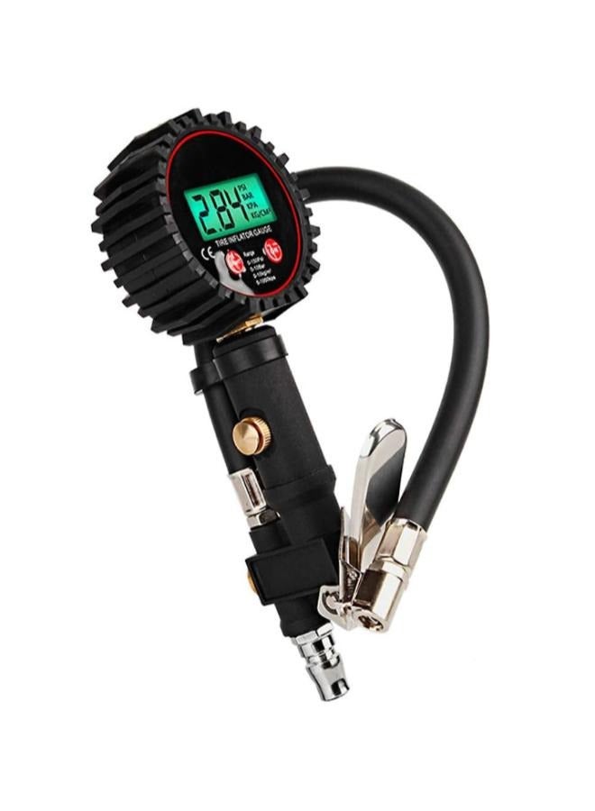 High-precision Tire Inflation Meter Digital Display Tire Inflator with Pressure Gauge - Image 1