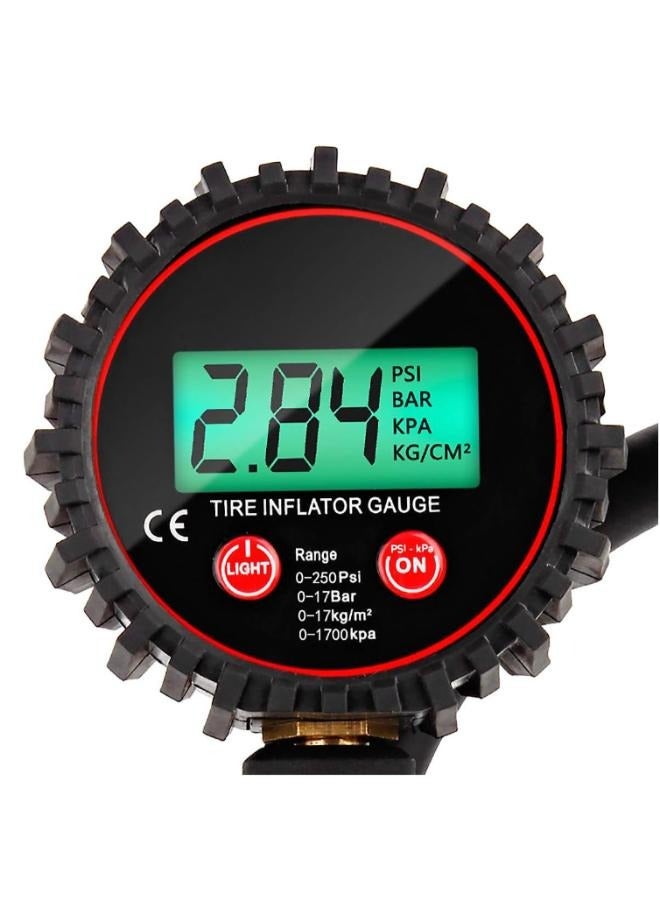 High-precision Tire Inflation Meter Digital Display Tire Inflator with Pressure Gauge - Image 3