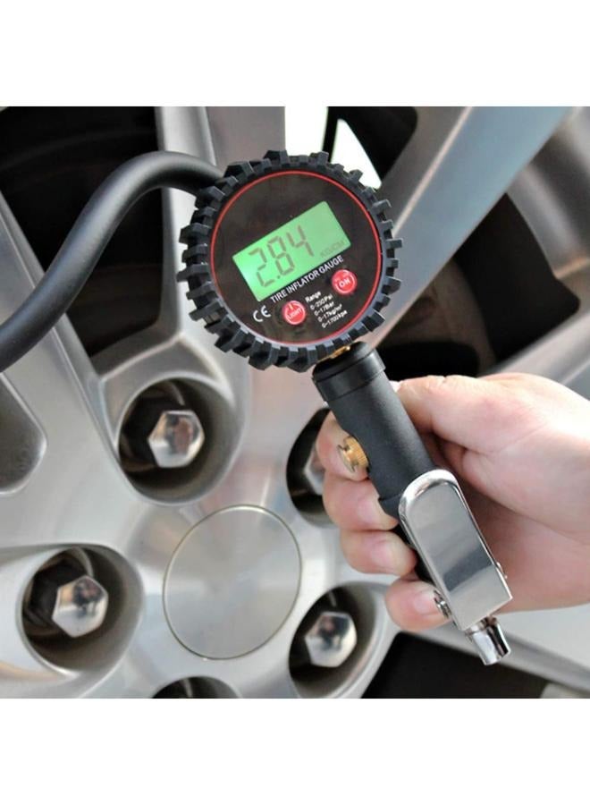 High-precision Tire Inflation Meter Digital Display Tire Inflator with Pressure Gauge - Image 4