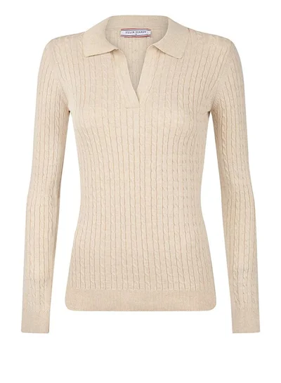 FELIX HARDY Pullover with Polo Collar
