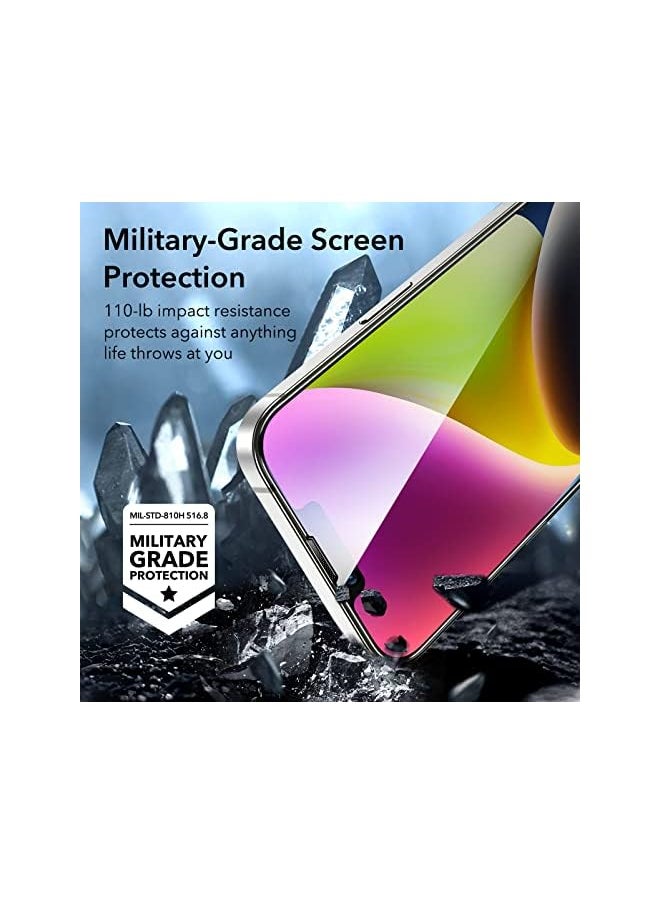 ESR - For Iphone 14 Screen Protector, Iphone 13/13 Pro Screen Protector, 6.1 Inch Armorite Tempered Glass [110-Lb Impact Resistance] With Easy Alignment Frame, Scratch Resistant, 2 Pack - Image 1