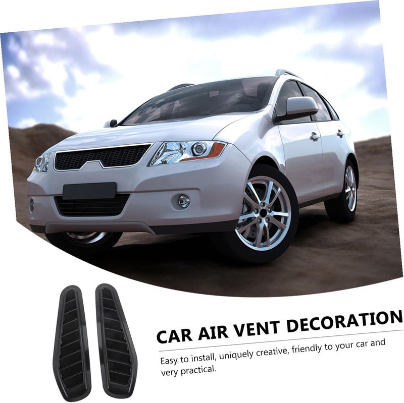 Healifty 1Pair Car Air Flow Intake Cover Engine Hood Decorative Vent Sticker Easy Installation Fit for Vehicles Durable Stylish Design Weather Resistant - Image 5
