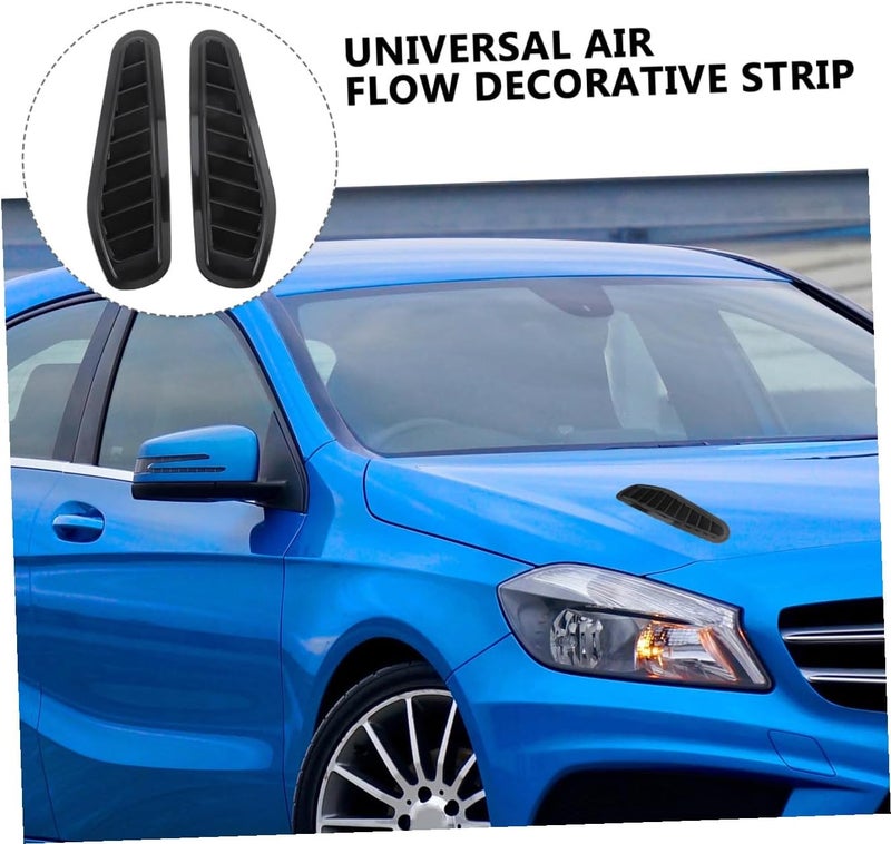 Healifty 1Pair Car Air Flow Intake Cover Engine Hood Decorative Vent Sticker Easy Installation Fit for Vehicles Durable Stylish Design Weather Resistant - Image 3