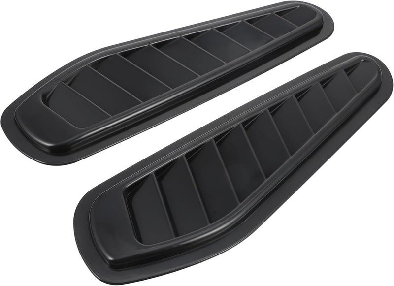 Healifty 1Pair Car Air Flow Intake Cover Engine Hood Decorative Vent Sticker Easy Installation Fit for Vehicles Durable Stylish Design Weather Resistant - Image 1
