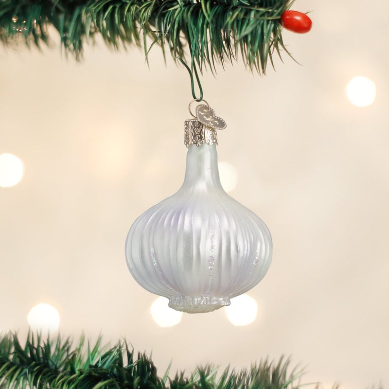 Old World Christmas Garlic Glass Blown Ornament for Christmas Tree, Handcrafted Holiday Decoration, Garden Collection - Image 2