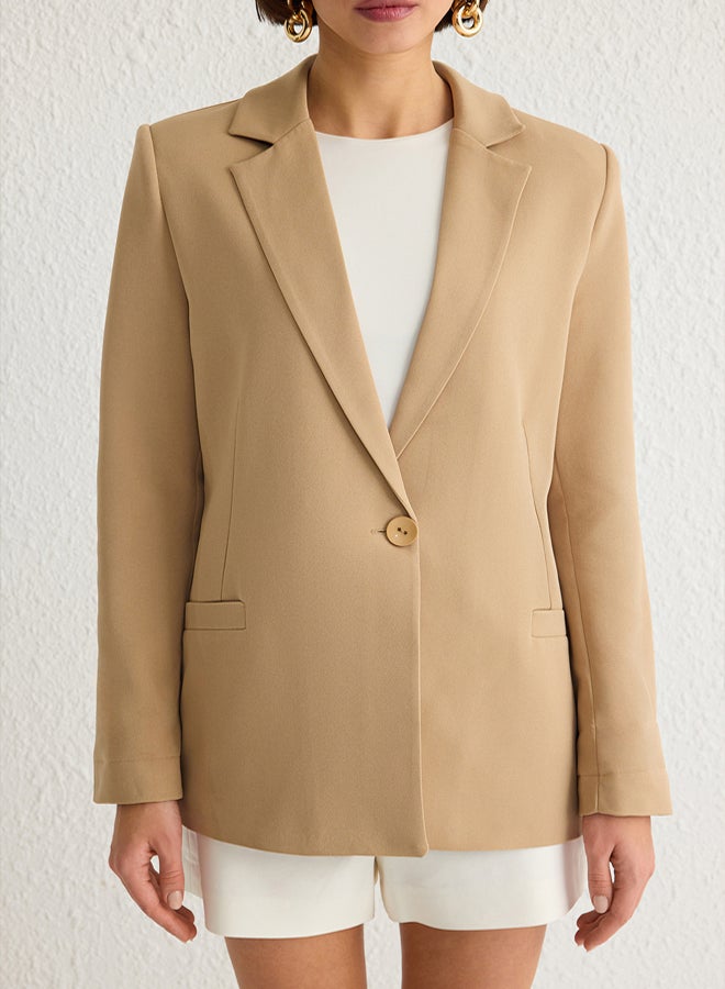 trendyol Cream Blazer Jacket  - Image 4