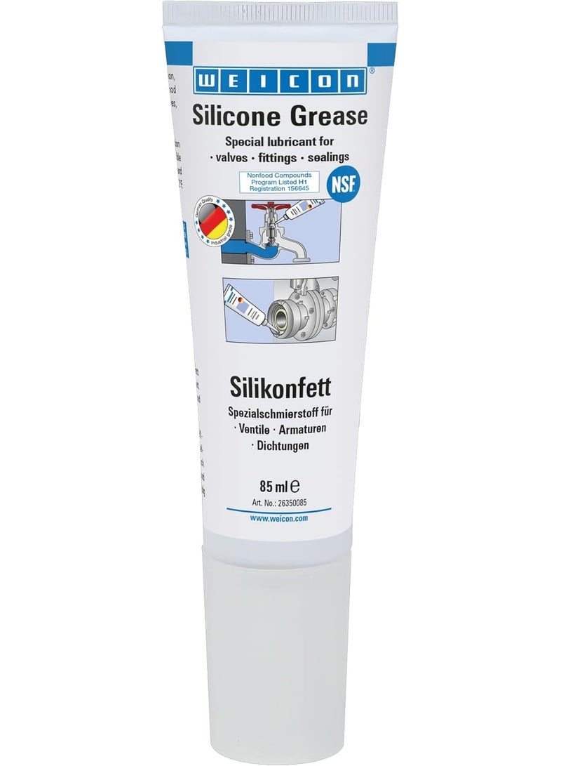 Weicon Silicone Grease 85 g lubricant for valves, fittings and seals - Image 1