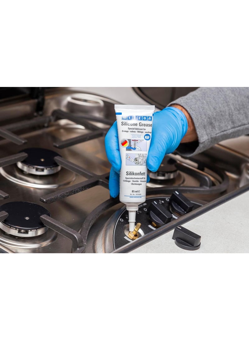 Weicon Silicone Grease 85 g lubricant for valves, fittings and seals - Image 2