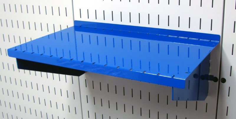 Wall Control Shelf 9in Deep Pegboard Shelf Assembly Pegboard and Slotted Tool Board - Blue - Image 1