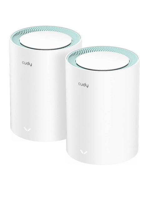Cudy M1200 2-Pack AC1200 Whole Home WiFi Mesh System, AC1200 Dual Band WiFi Router, Range Extender, Vpn, IPv6, Ddns