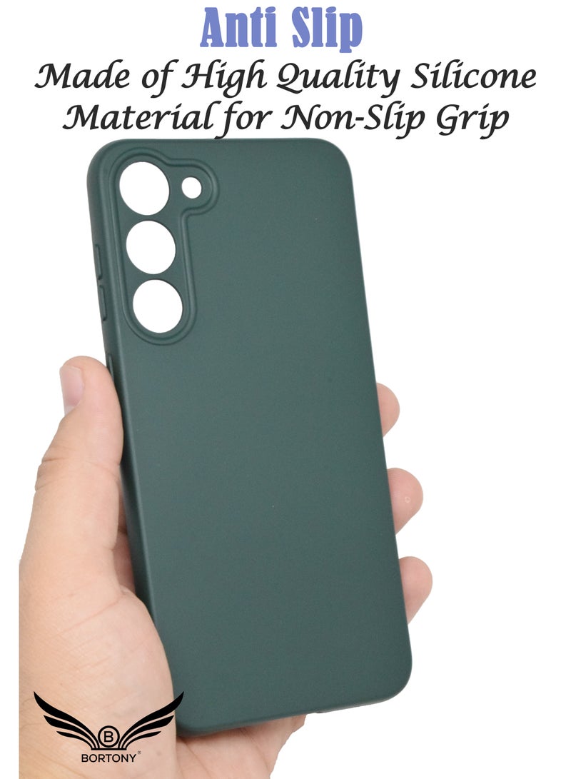 BORTONY Galaxy S23 Plus Case Camera Protective Soft Silicone Cover Case Luxury Design Flexible Slim Cover Compatible with Samsung Galaxy S23 Plus - Image 3