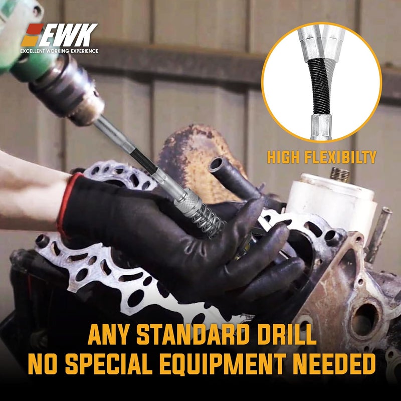 EWK 1-1/4 to 3-1/2 Inch Adjustable Engine Cylinder Hone Tool – 3-Stone 220 Grit Steel Deglazer for Automotive & Motorcycle, 1/4″ Drive, Remove & Re-finish Cylinder Walls Safe, Smooth, Damage-Free - Image 5